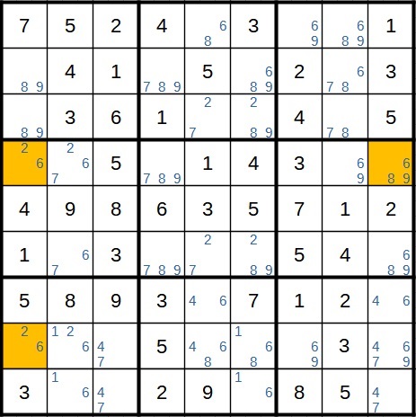 Rectangle Elimination in Sudoku - Beispiel 2_1